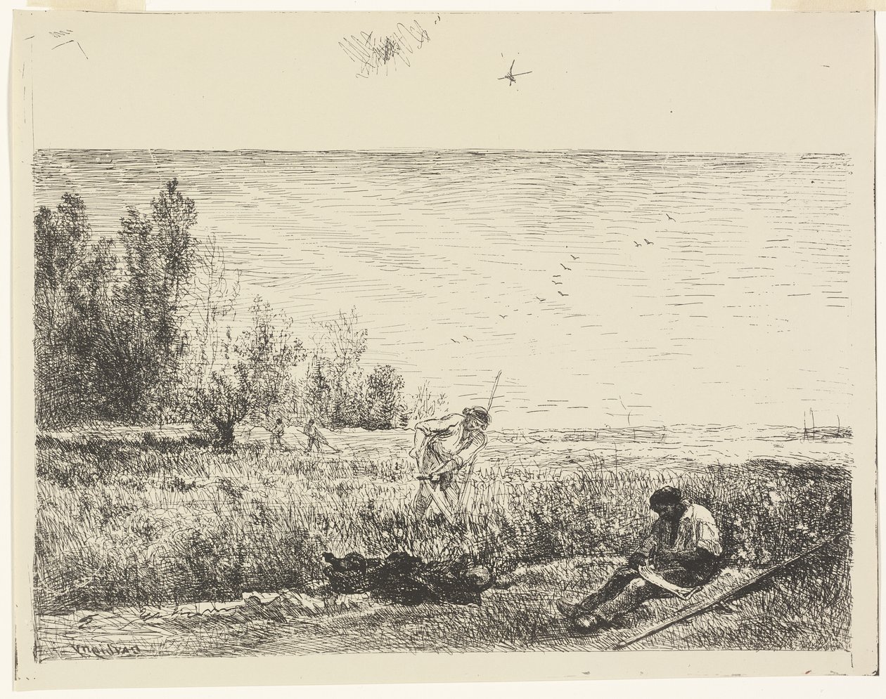 Høslæt af Charles Francois Daubigny