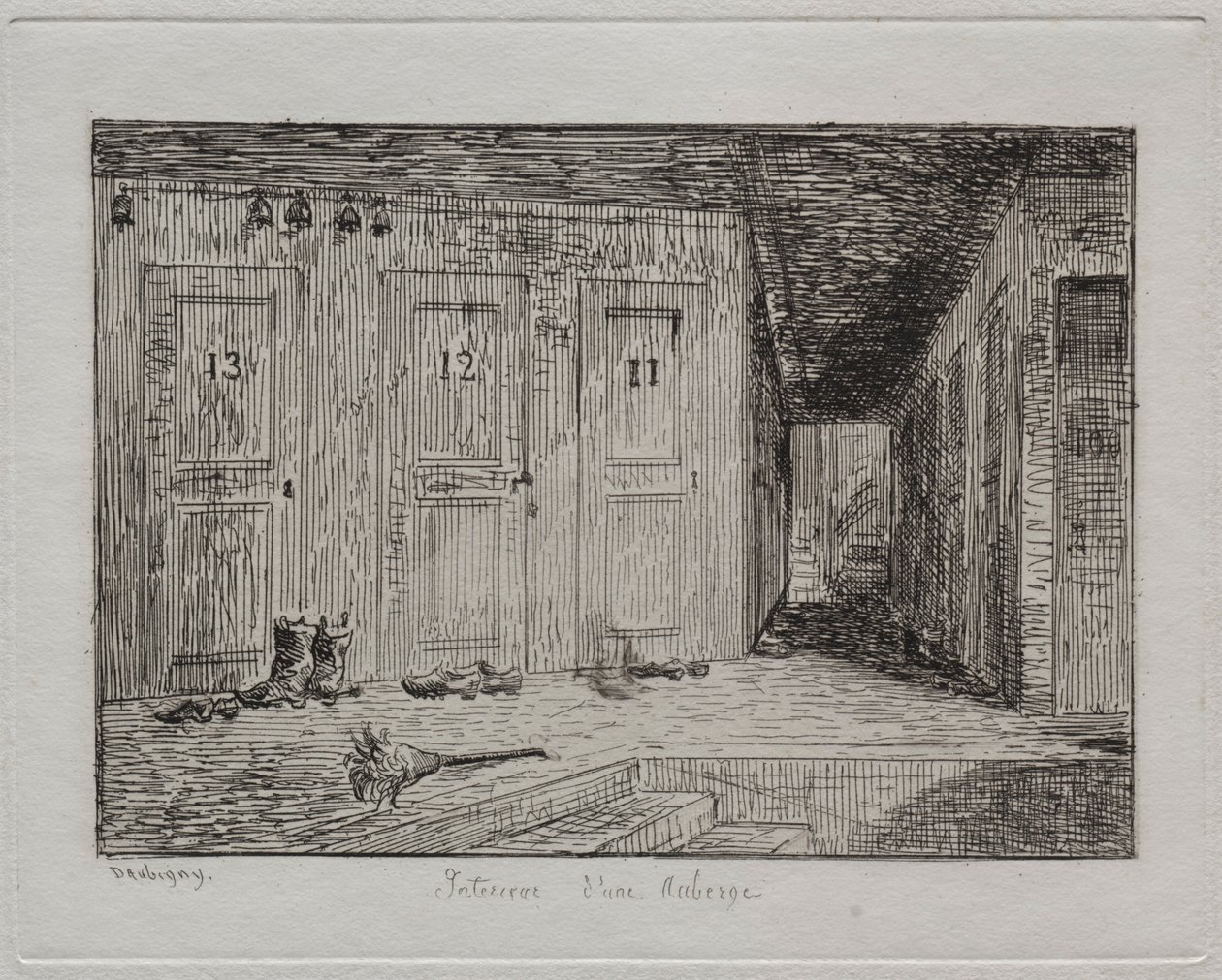 Interiør af en kro, 1861. af Charles Francois Daubigny