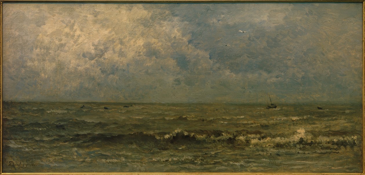 Havet, gråvejr af Charles Francois Daubigny
