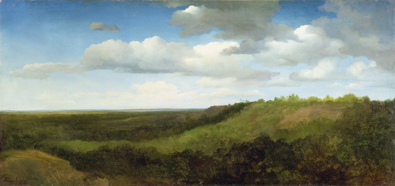 Landskab i den romerske Campagna, 1836 af Charles Francois Daubigny