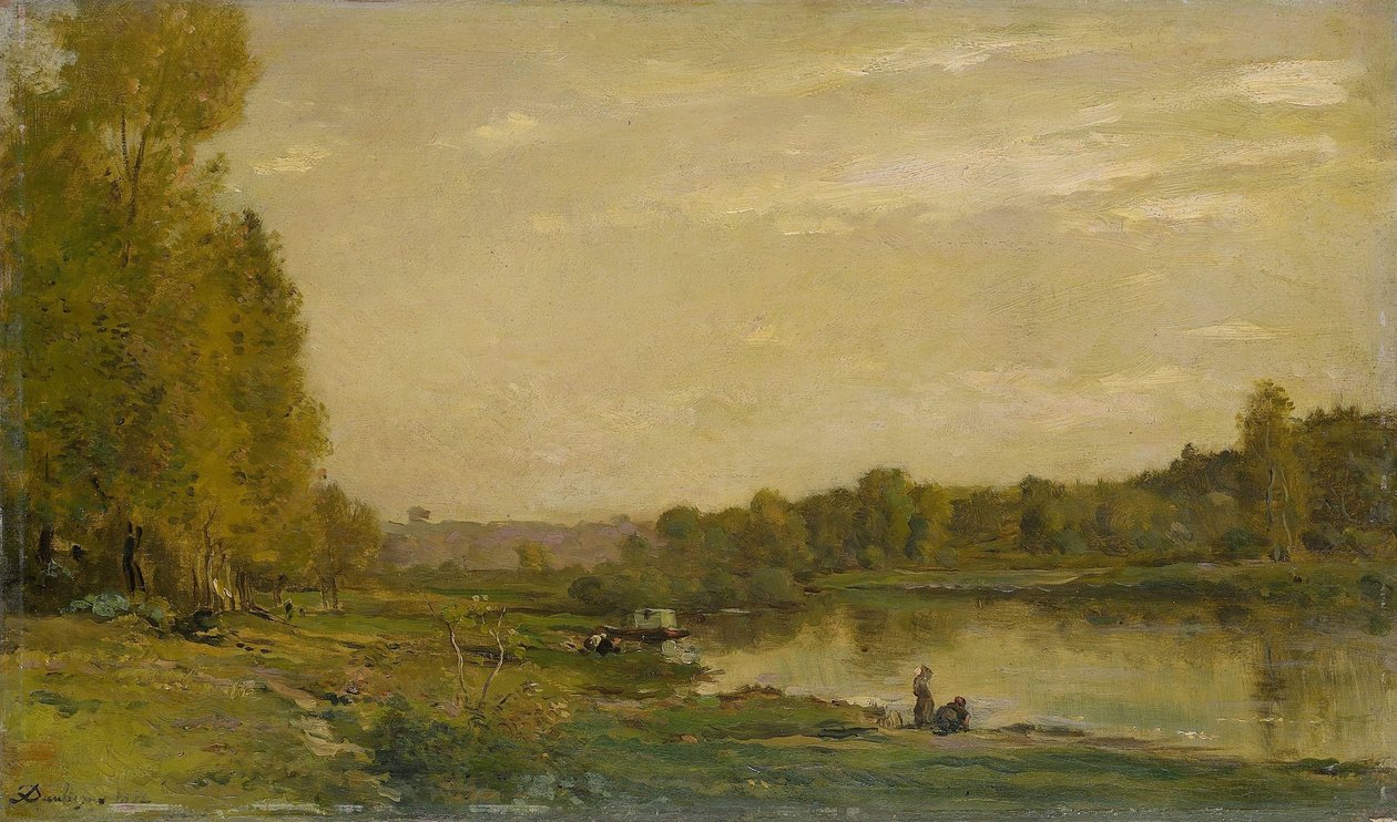 Landskab ved Oise af Charles Francois Daubigny
