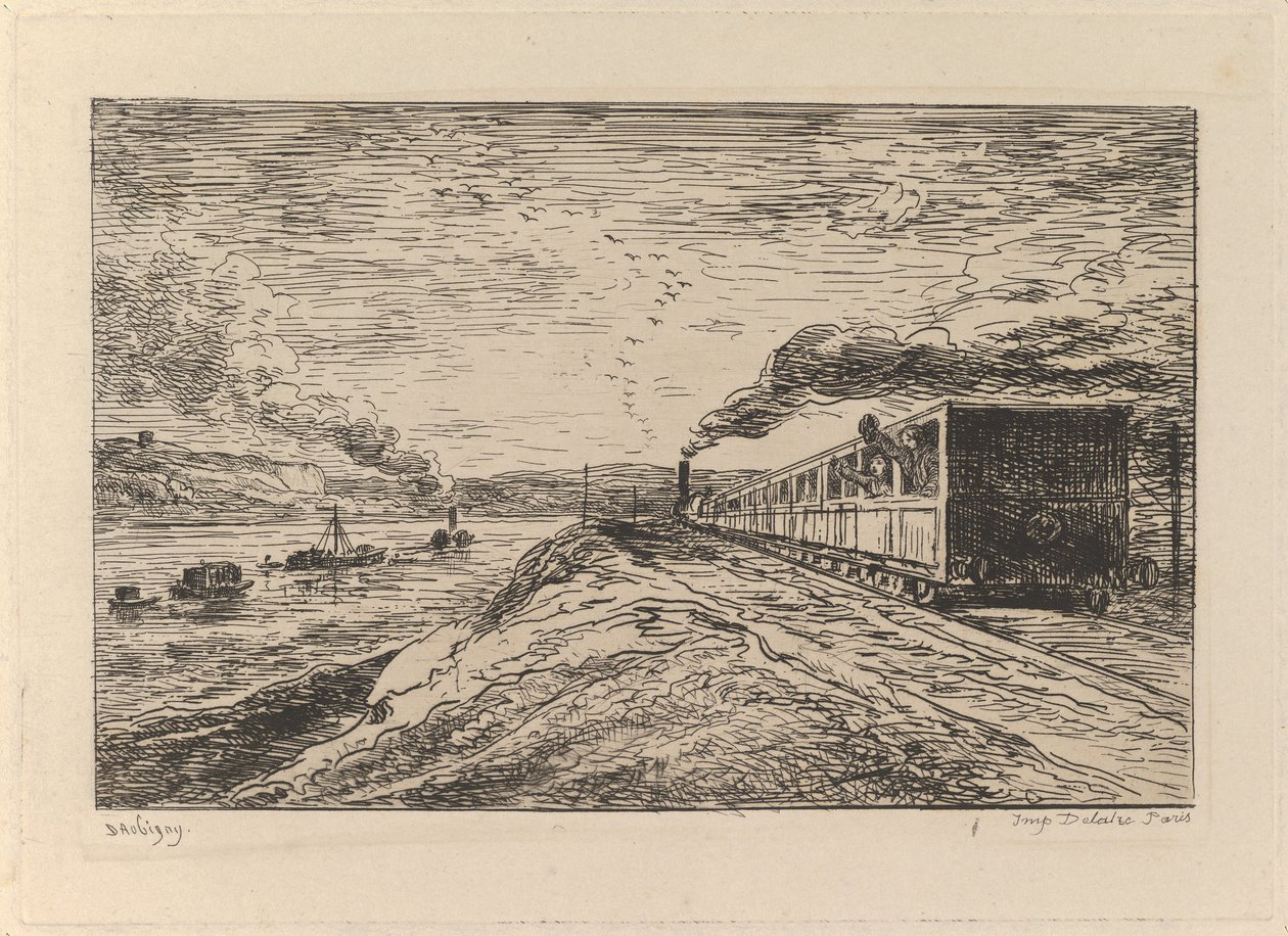 The Departure The Return, fra The Boat Trip, 1861. af Charles Francois Daubigny