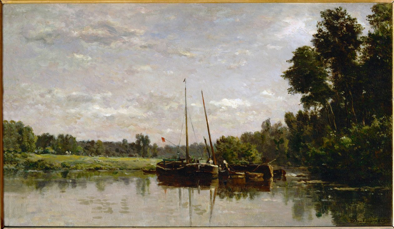 Les peniches - prammene ... af Charles Francois Daubigny