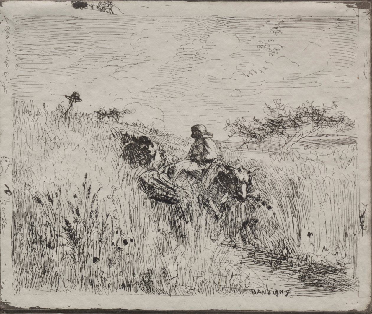 Vej gennem Kornmarken af Charles Francois Daubigny