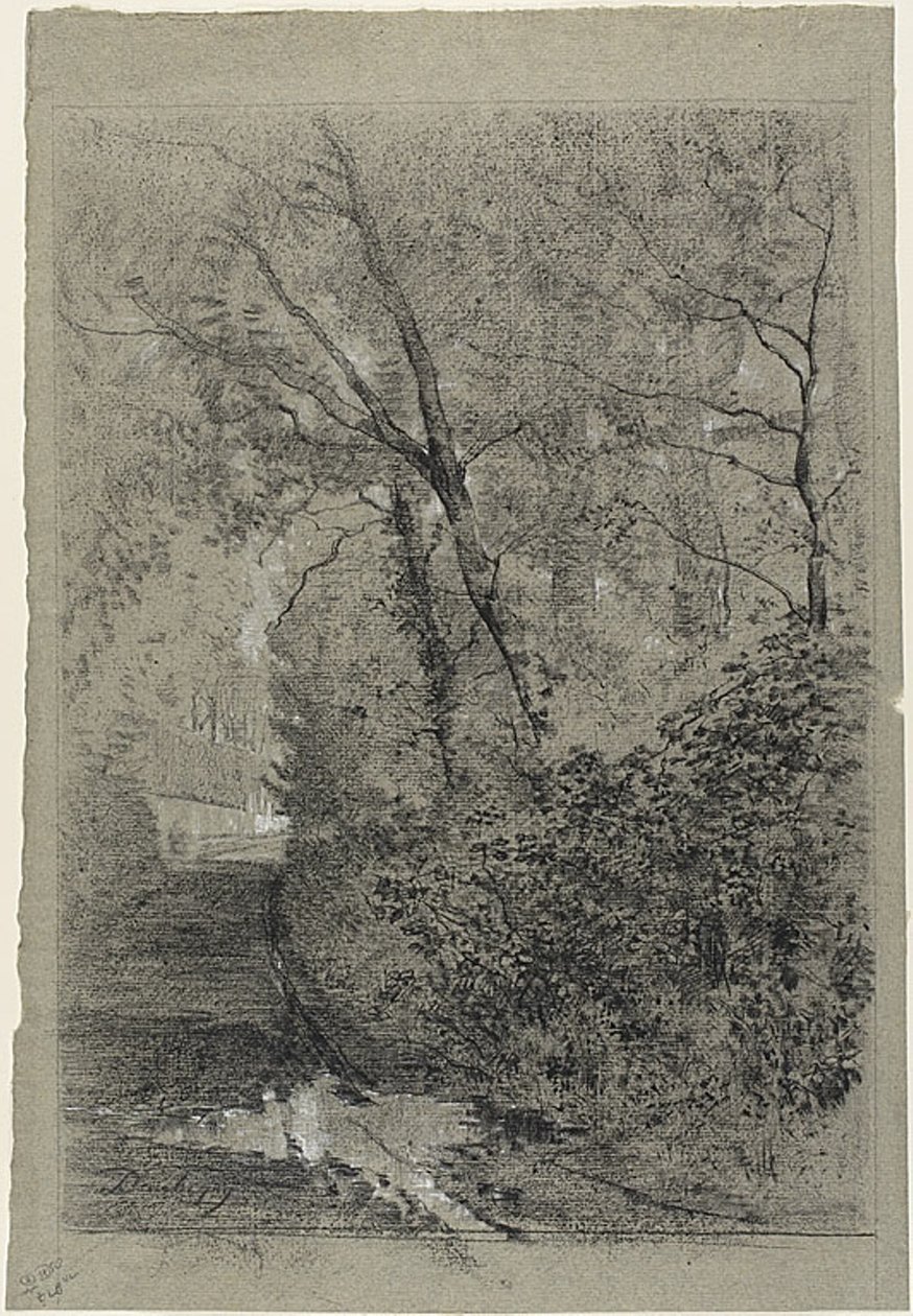 Stien i skoven af Charles Francois Daubigny