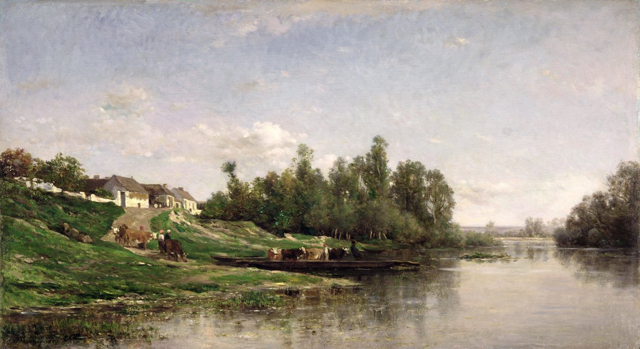 Flodscene, 1859 af Charles Francois Daubigny