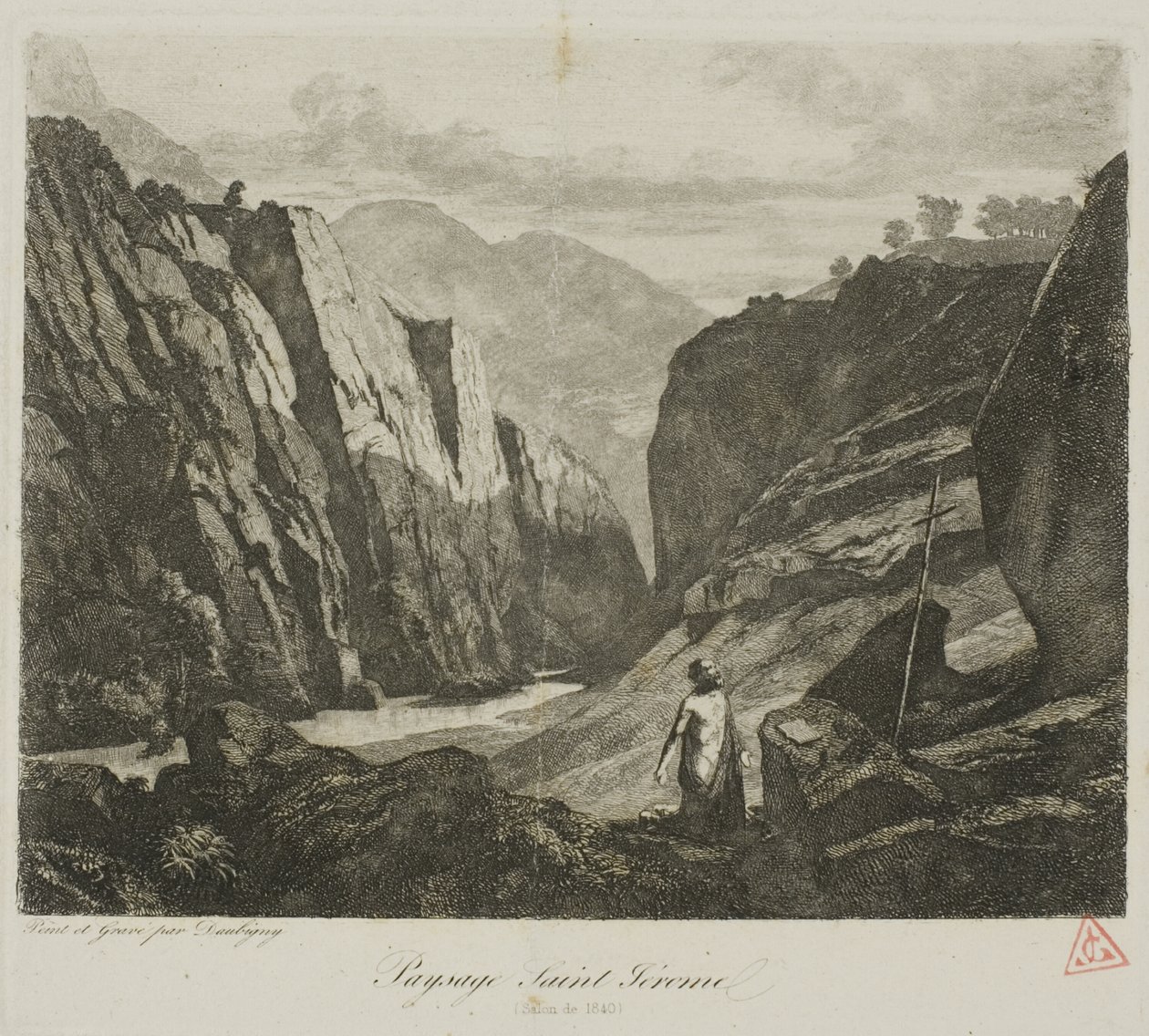 Sankt Jerome af Charles Francois Daubigny