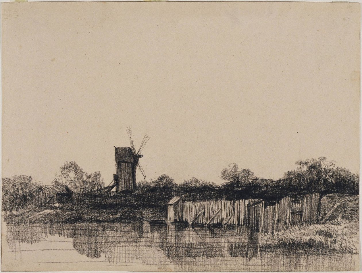 Scene i Holland af Charles Francois Daubigny