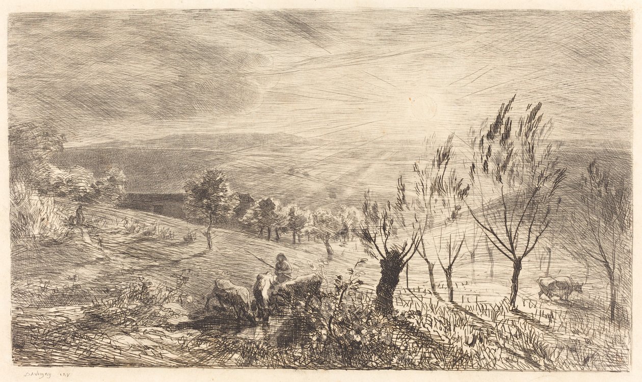 Solopgang af Charles Francois Daubigny