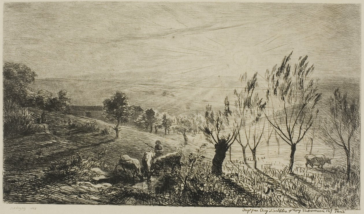 Solopgang af Charles Francois Daubigny