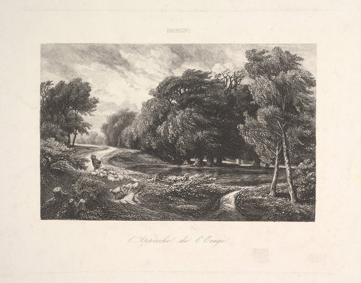 Stormen nærmer sig, 1844. af Charles Francois Daubigny