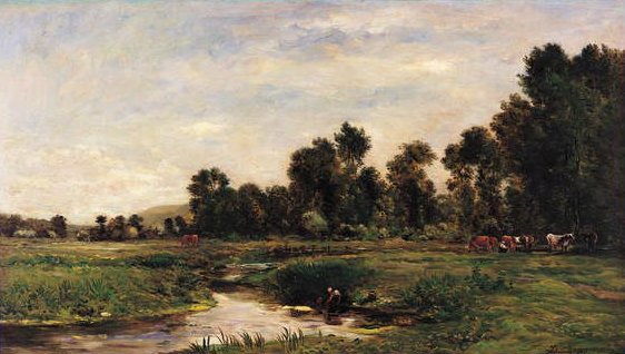Arques-dalen, Seine-Maritime af Charles Francois Daubigny