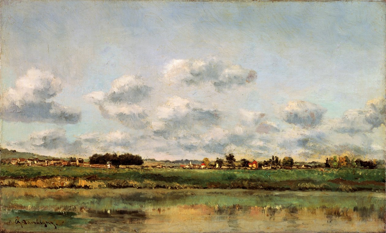 The Banks of the Oise, 1859. af Charles Francois Daubigny