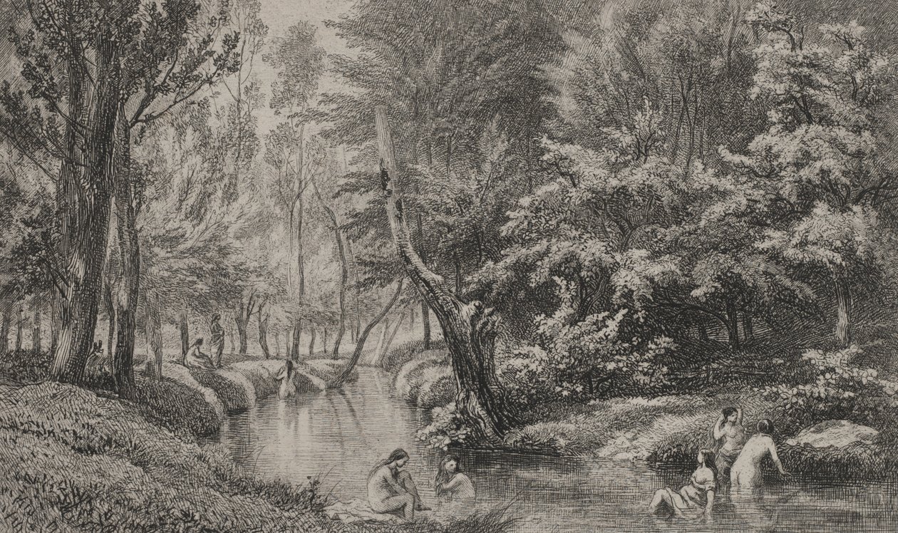 Badegæsterne af Charles Francois Daubigny