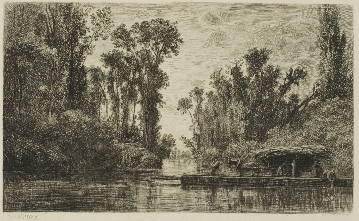 Bezons færgebåd af Charles Francois Daubigny