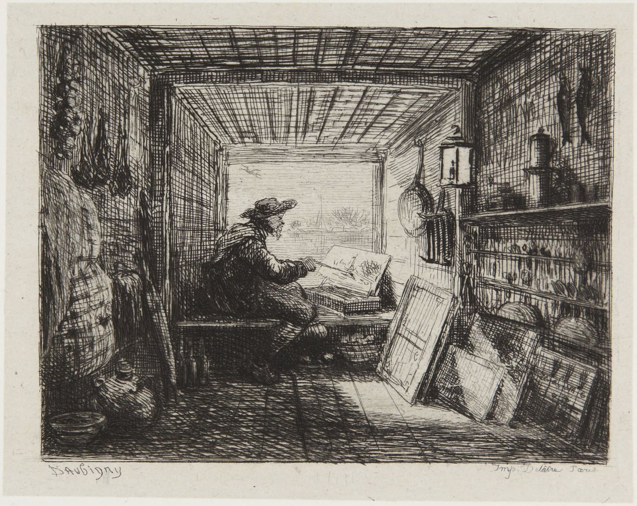 Atelierbåden af Charles Francois Daubigny