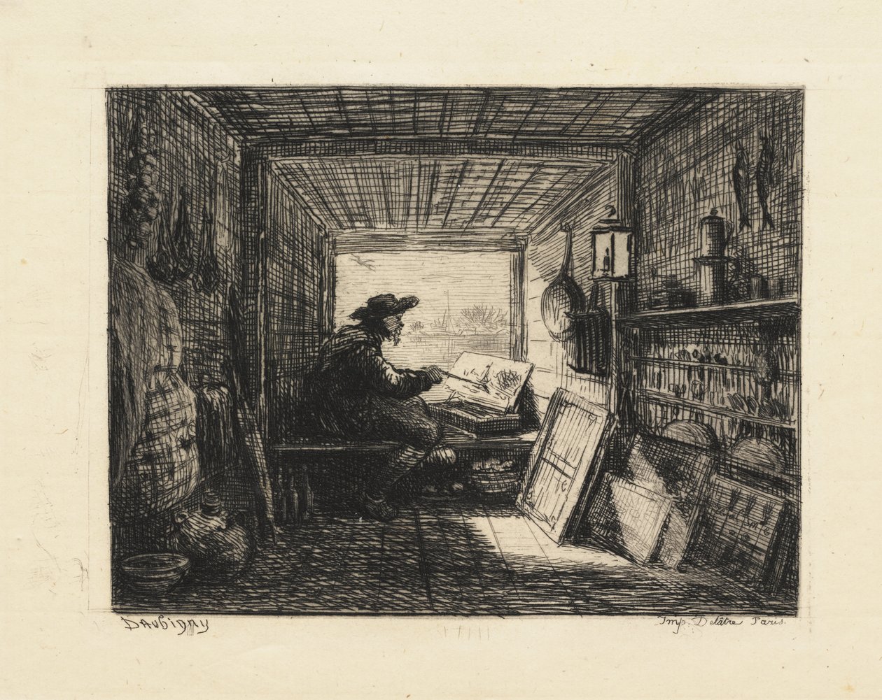Bådstudiet af Charles Francois Daubigny