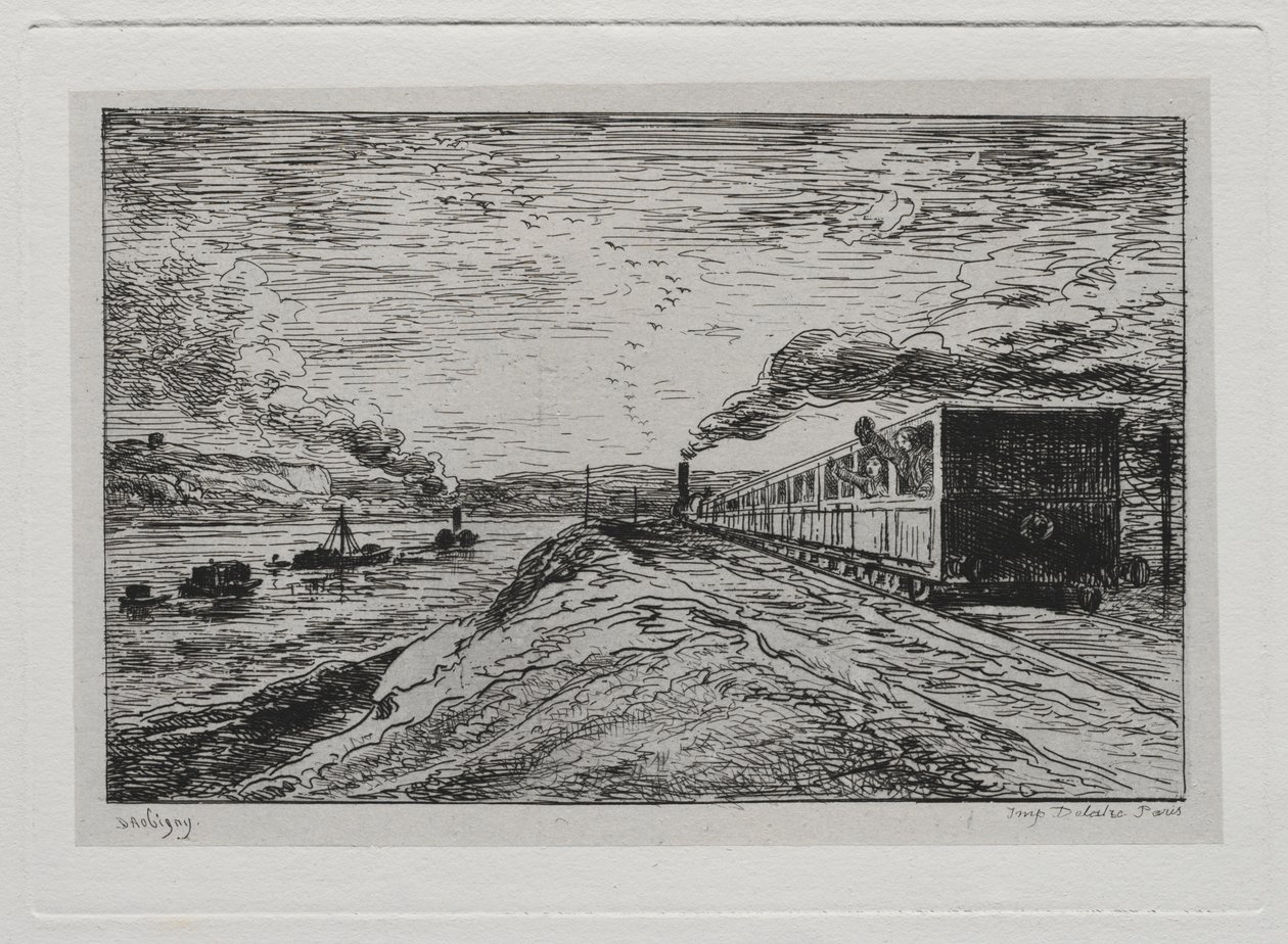 Bådturen: Afgangen (Returen) af Charles Francois Daubigny
