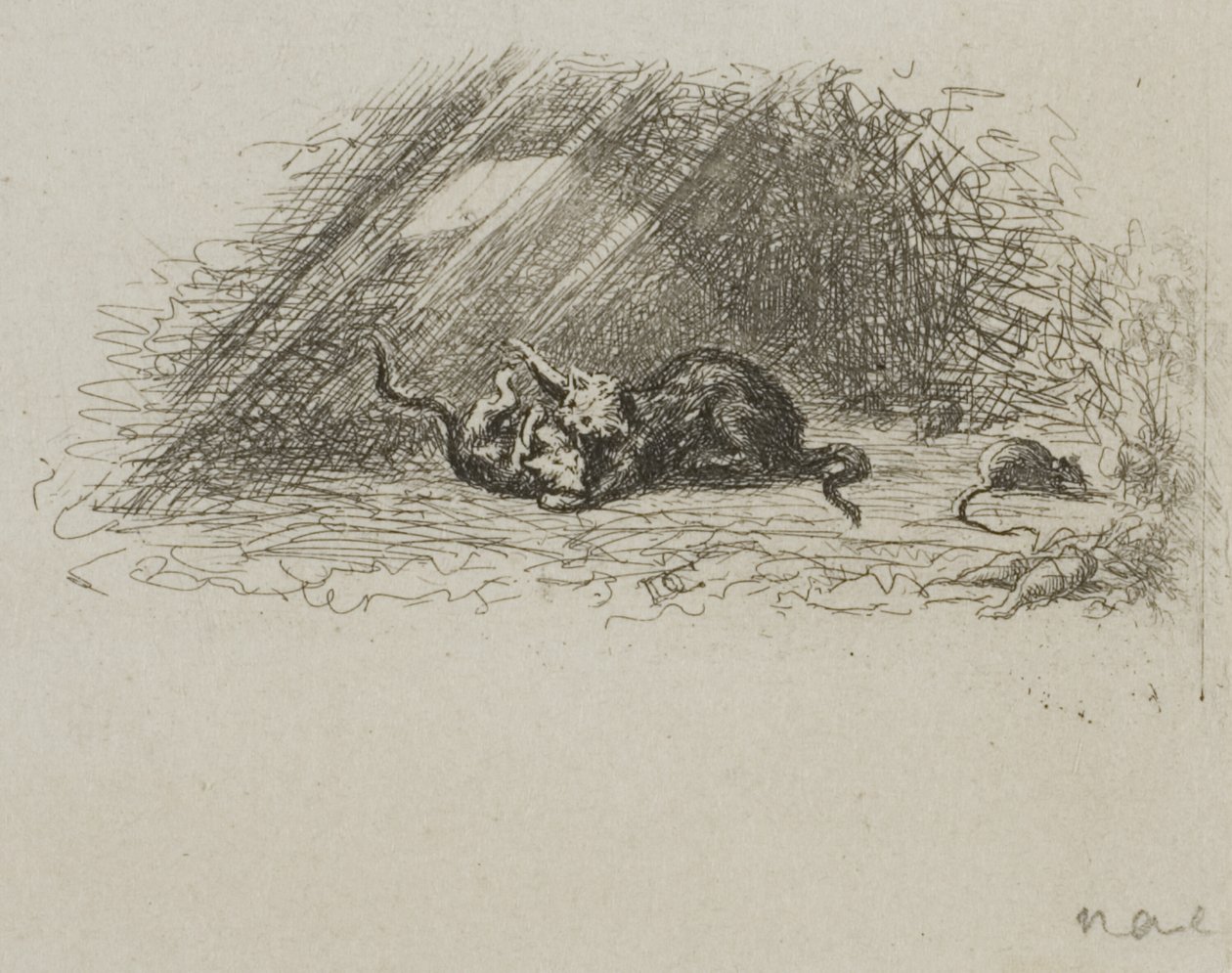 Libanons cedertræ af Charles Francois Daubigny