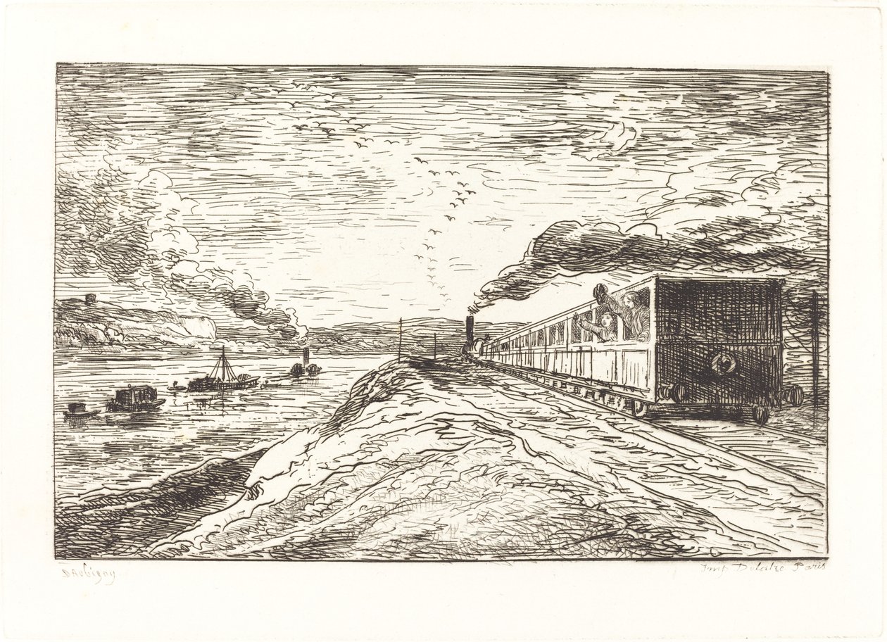 Afgangen (Le Depart) af Charles Francois Daubigny