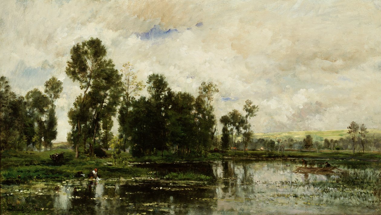 Kanten af dammen af Charles Francois Daubigny