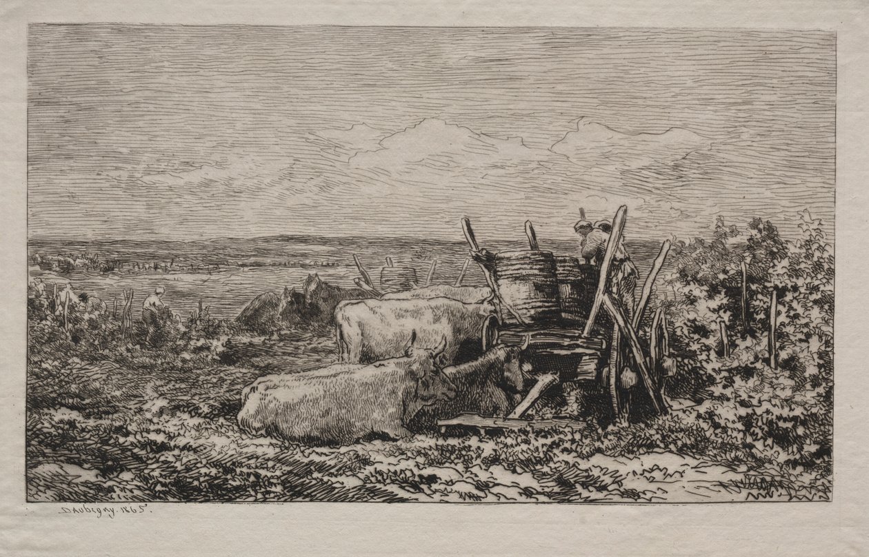 Druehøsten, 1865. af Charles Francois Daubigny