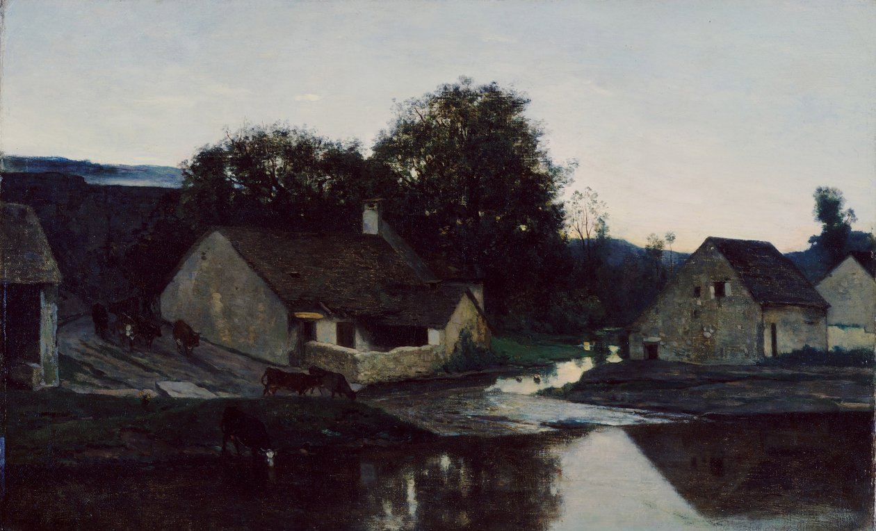 Hamlet of Optevoz, ca. 1852 af Charles Francois Daubigny