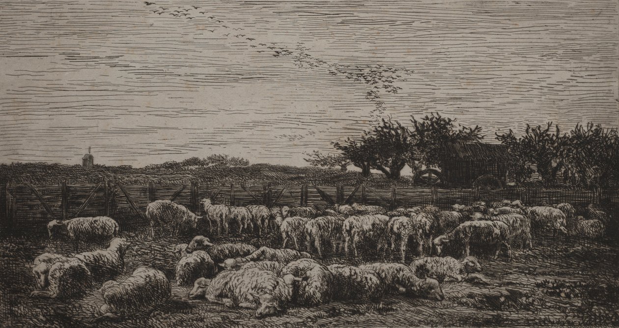 Den store fårefold af Charles Francois Daubigny