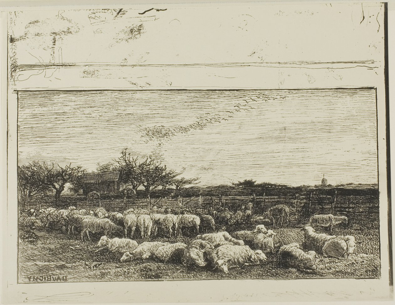 Den store fårefold af Charles Francois Daubigny