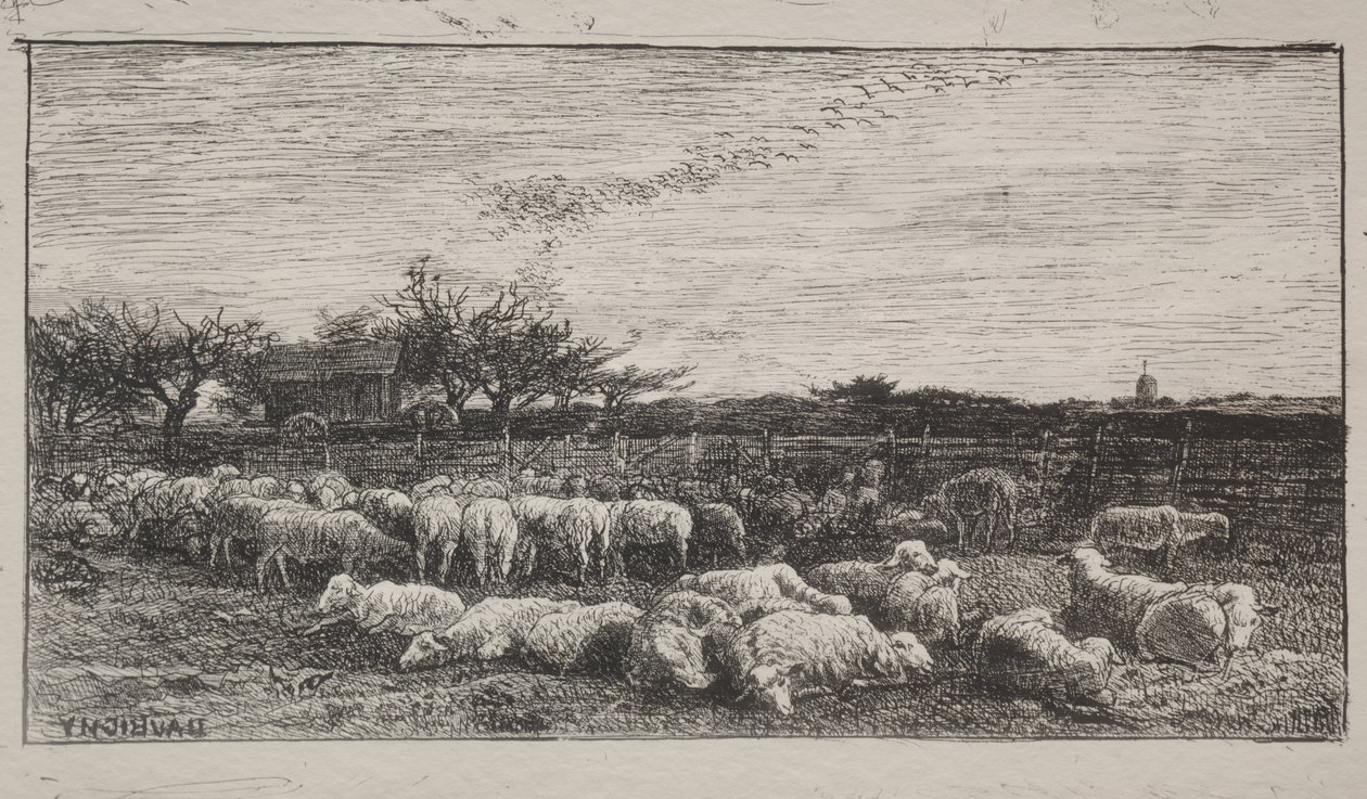 Den store fårefold af Charles Francois Daubigny