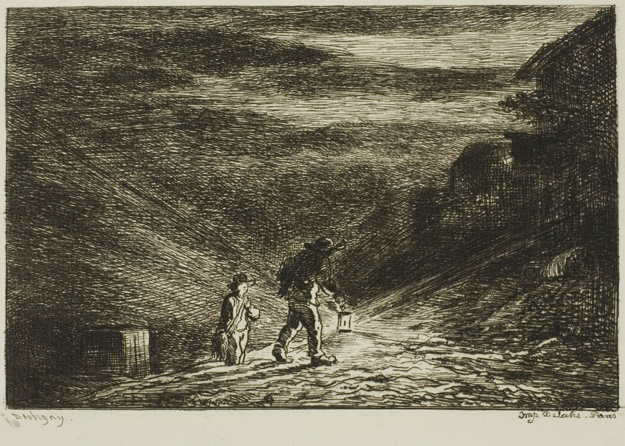 Søgen efter en kro af Charles Francois Daubigny