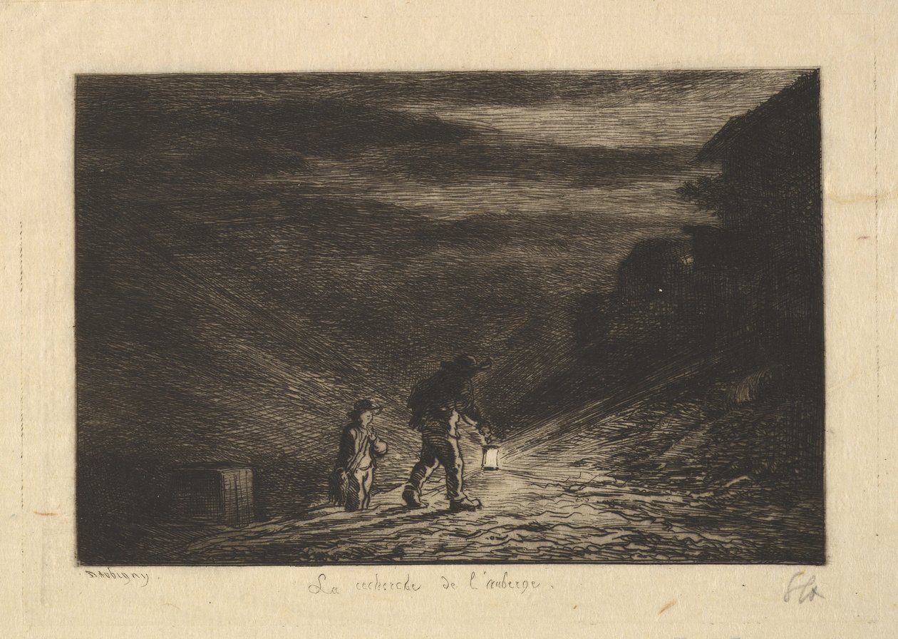 Søgen efter en kro, 1861. af Charles Francois Daubigny
