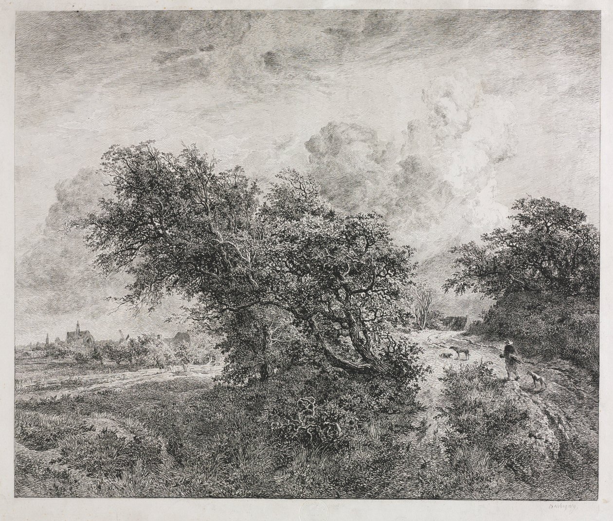 The Thicket, 1855. af Charles Francois Daubigny
