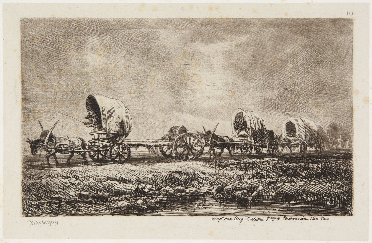„Vognene“ (Delteil 76) af Charles Francois Daubigny