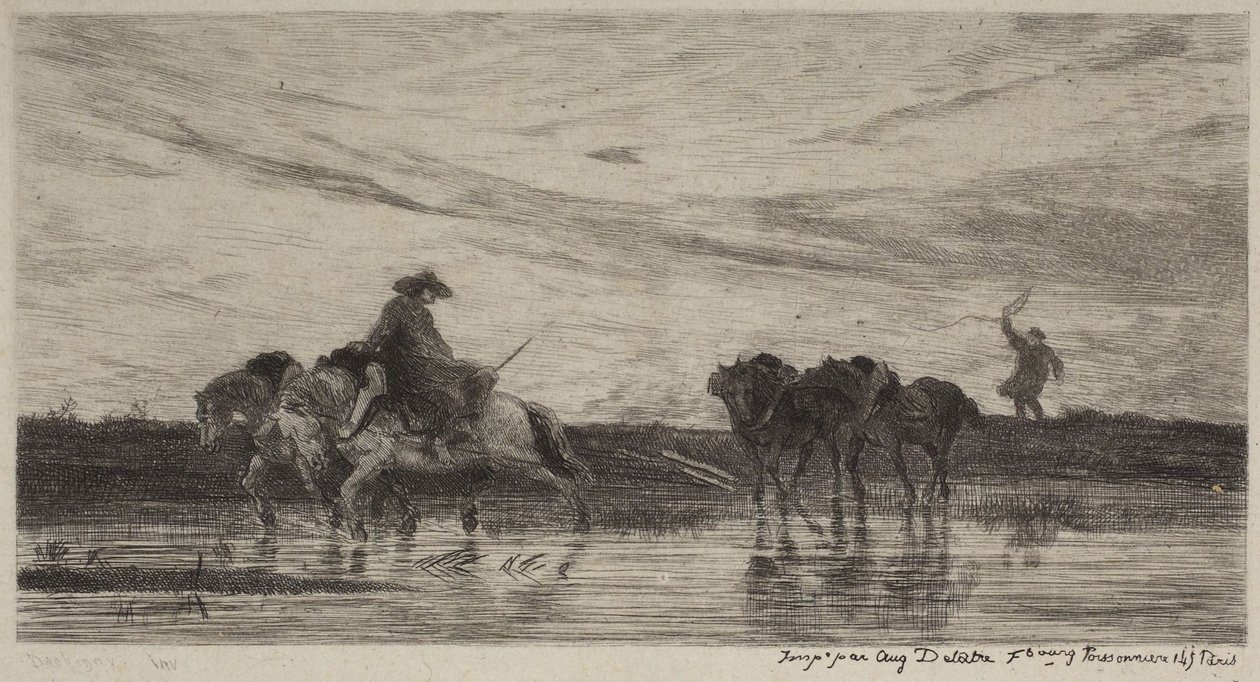 Arbejdshestene af Charles Francois Daubigny