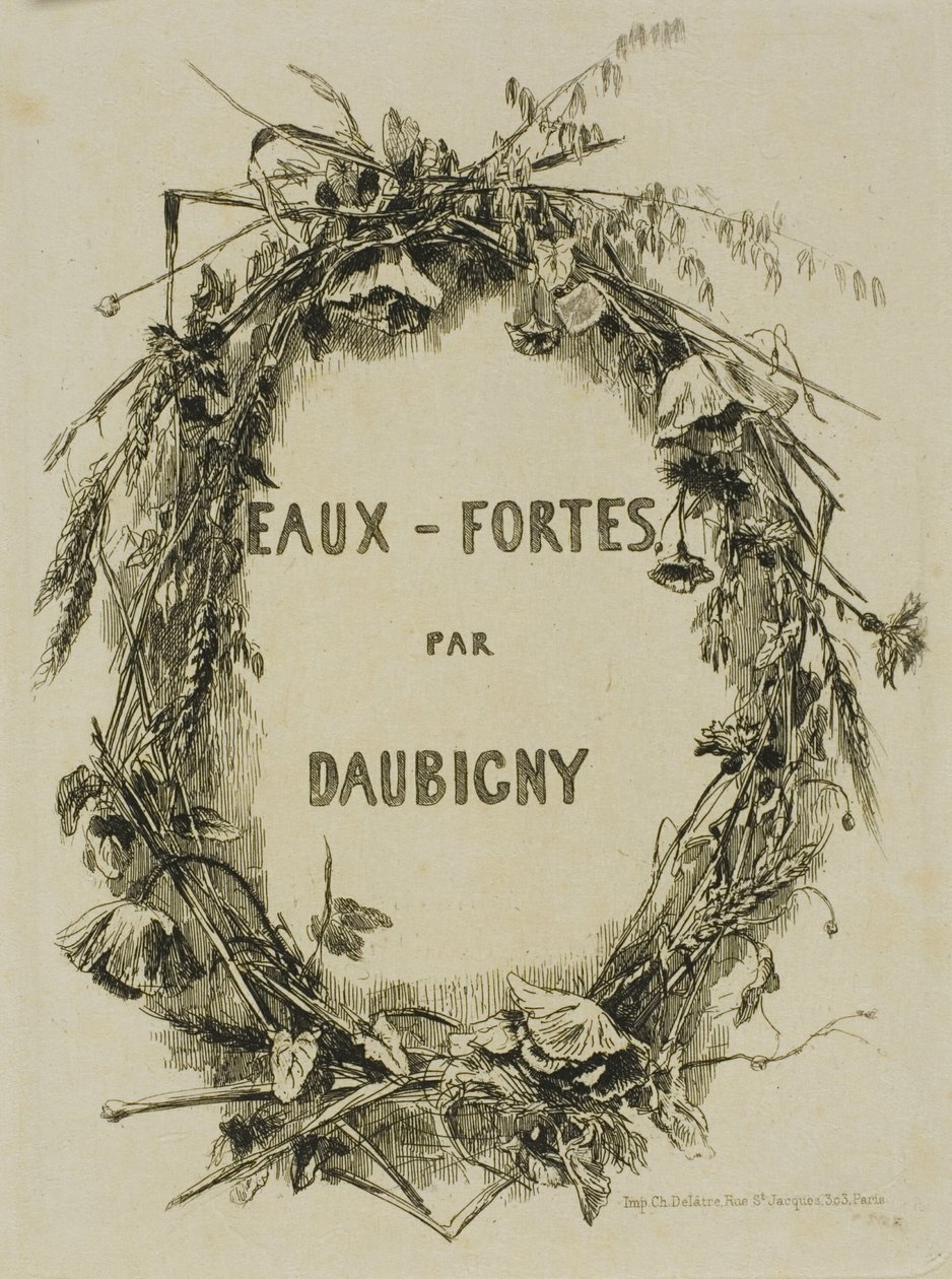Krans af vilde blomster, Frontispice af Charles Francois Daubigny