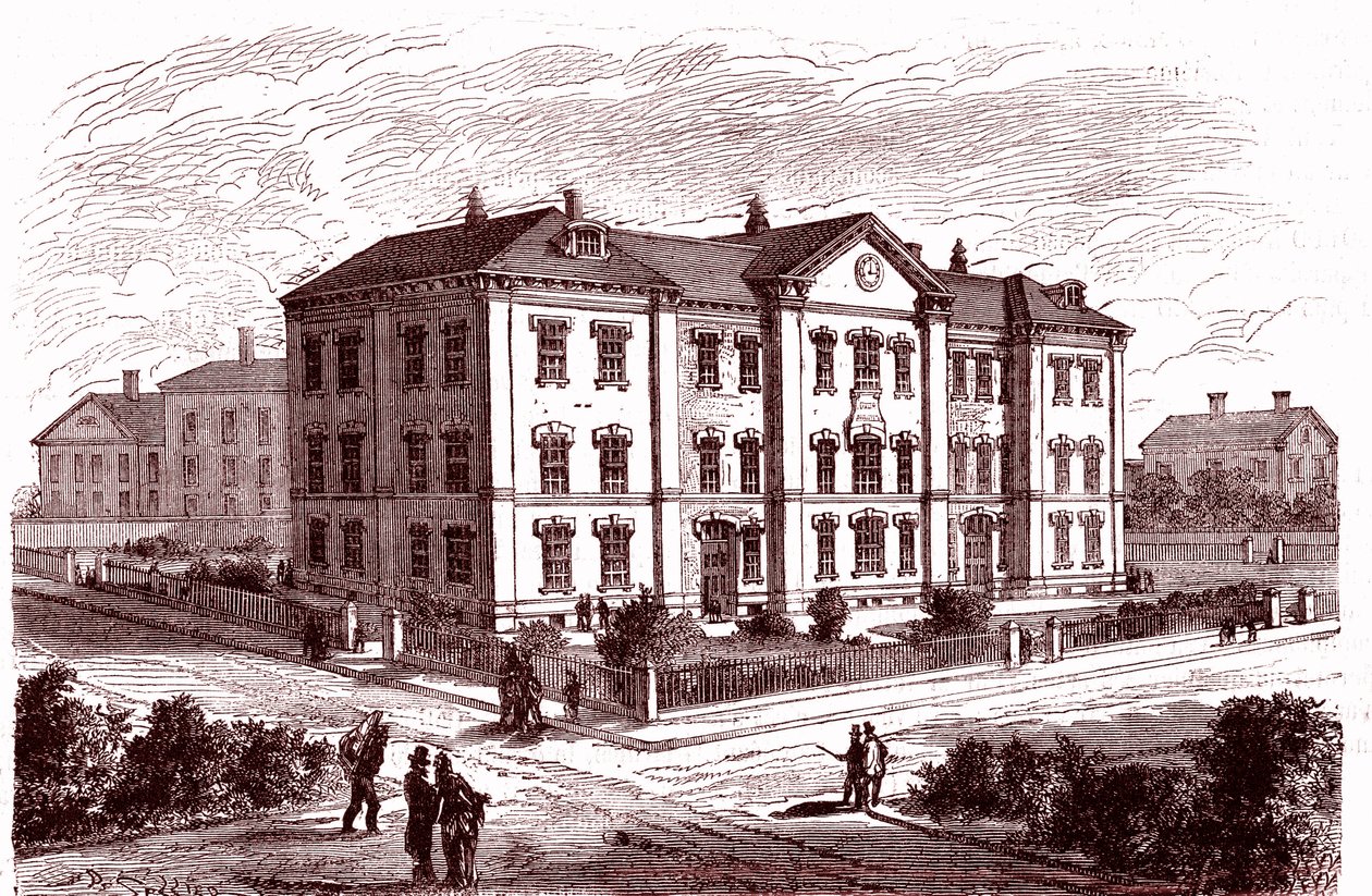 Prescott-skolen i Boston af Charles Francois Sellier