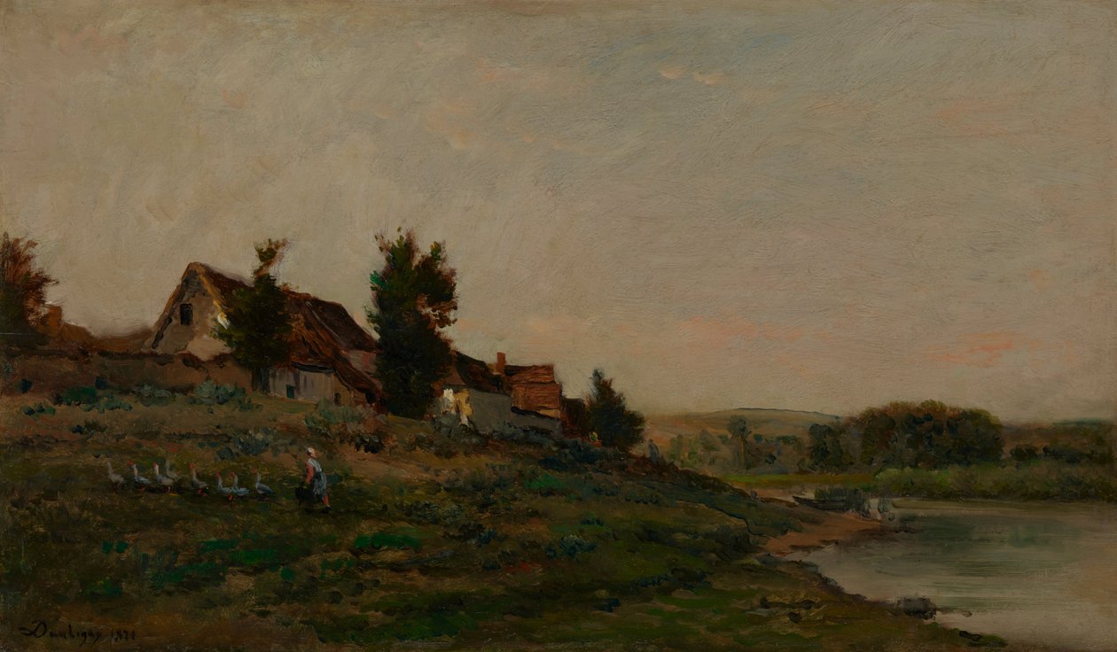 Le Chaumière af Charles Francois Daubigny