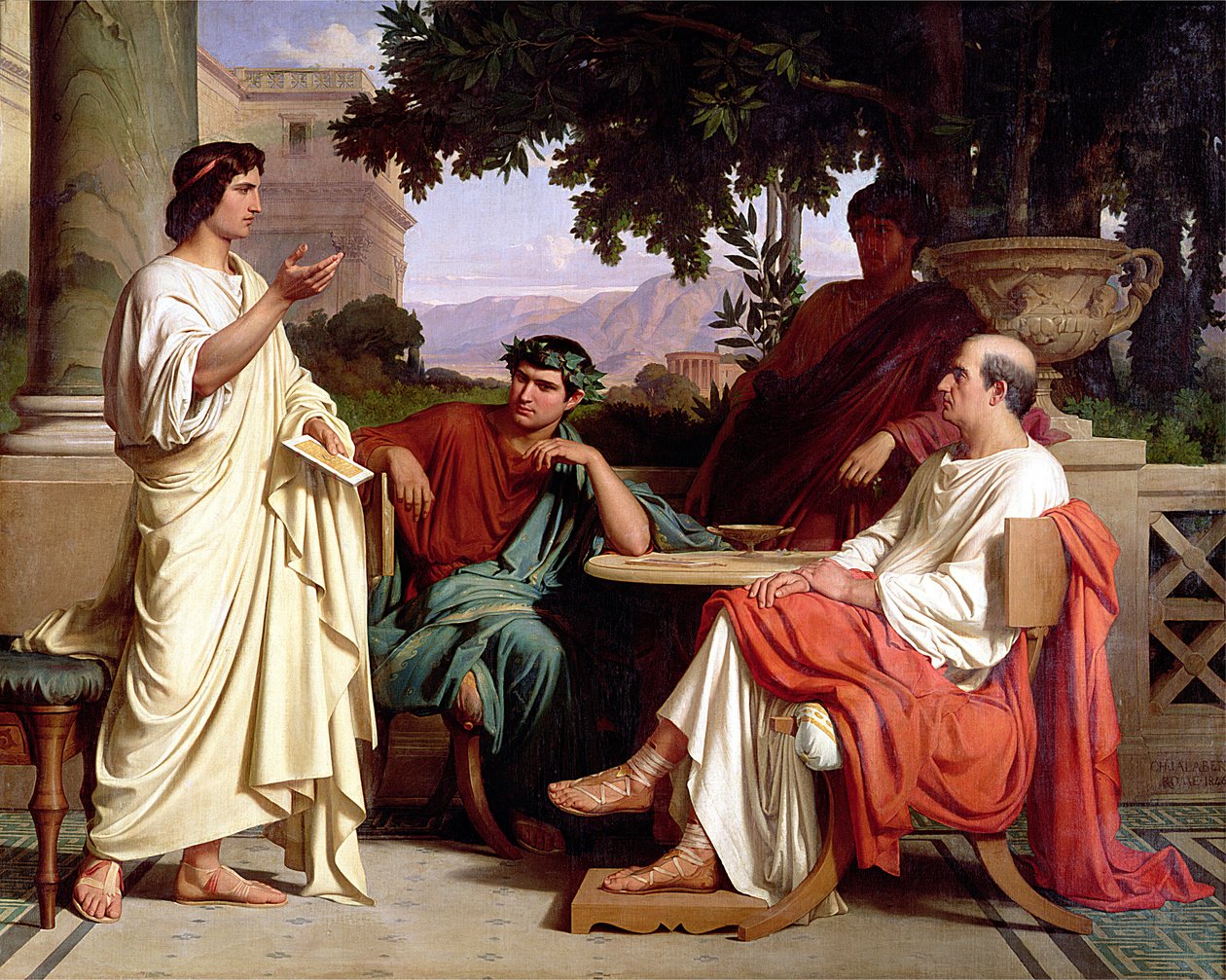 Horace, Virgil og Varius i Maecenas