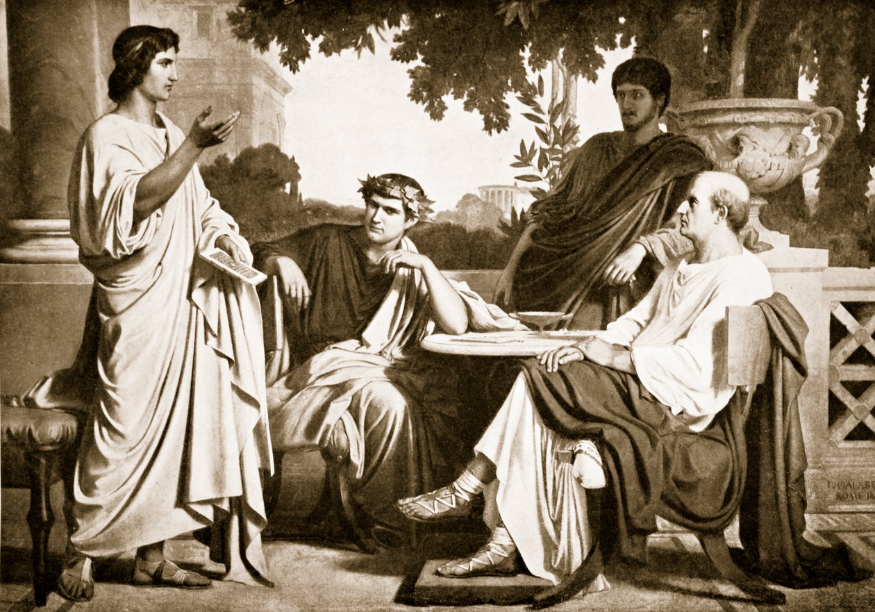 Virgil, Horace og Varius i Maecenas