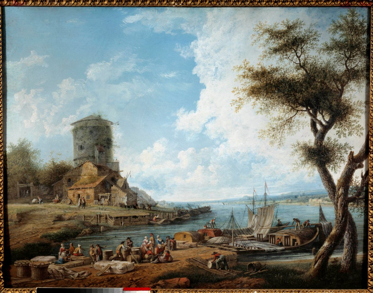 Mosel i det 18. århundrede. Maleri af Charles Nivard (1739-1821) af Charles François Nivard