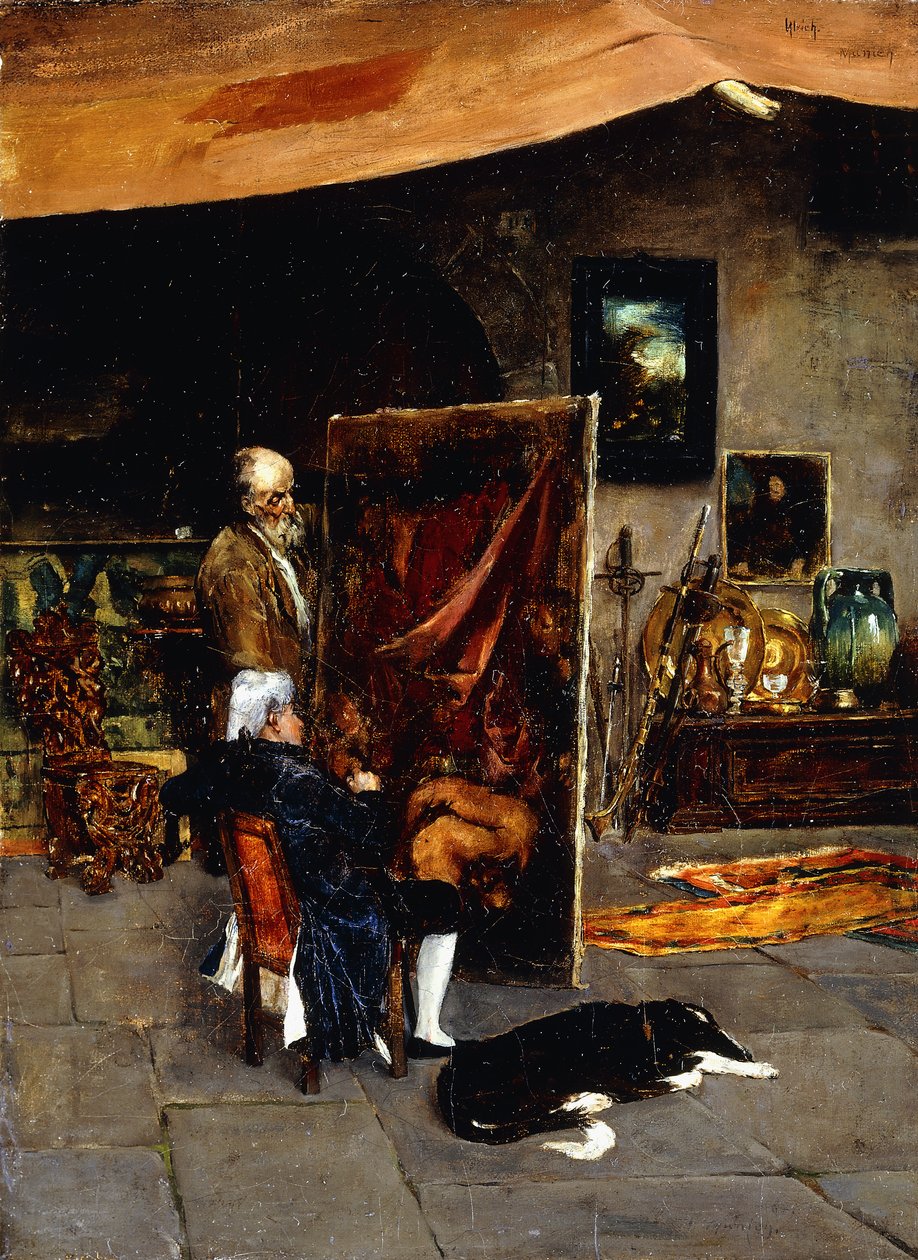 I kunstnerens studie, af Charles Frederic Ulrich