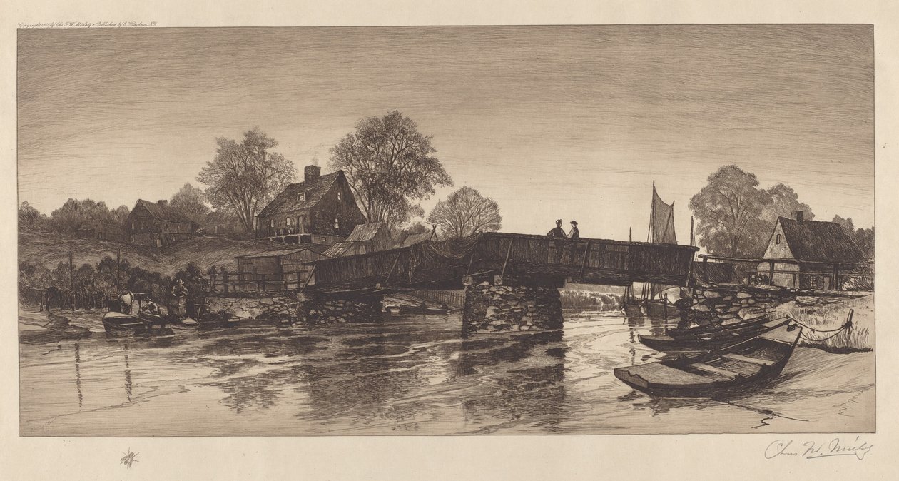 Uden titel Old Bridge, 1888. af Charles Frederick William Mielatz