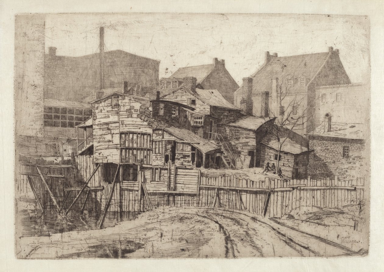 Uden titel træhus i byen, 1880