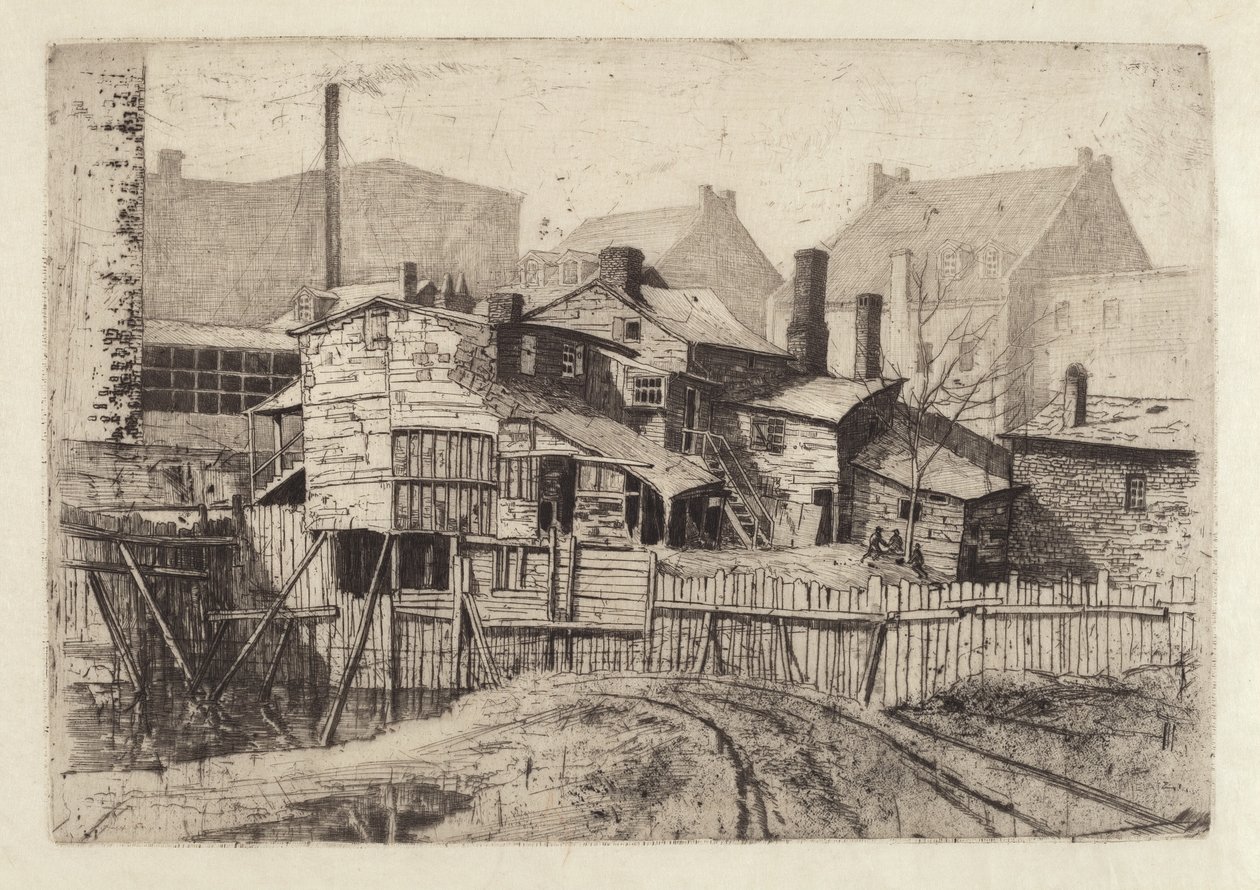 Uden titel træhus i byen, 1880