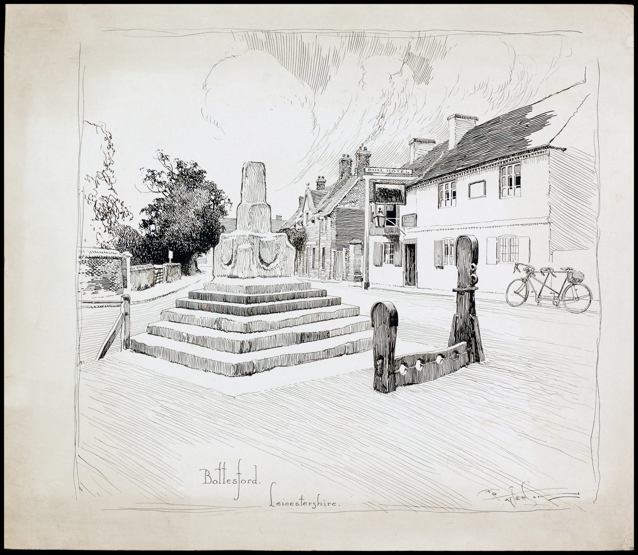 Bottesford Market Cross, Leicestershire, 1892-1933 af Charles George Harper