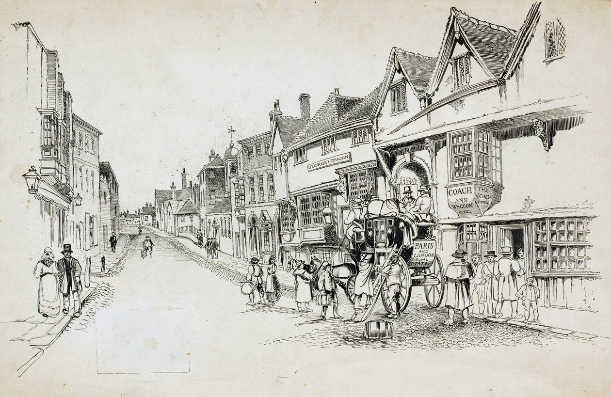 High Street, Canterbury, Kent, 1892-1933 af Charles George Harper