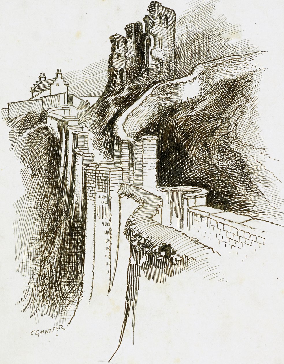 Scarborough Castle, North Yorkshire af Charles George Harper