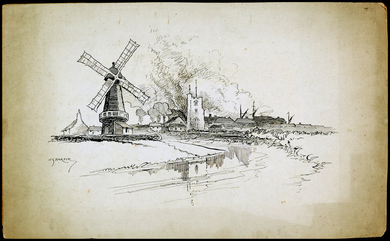Wellington Windmill, Barking, Greater London af Charles George Harper