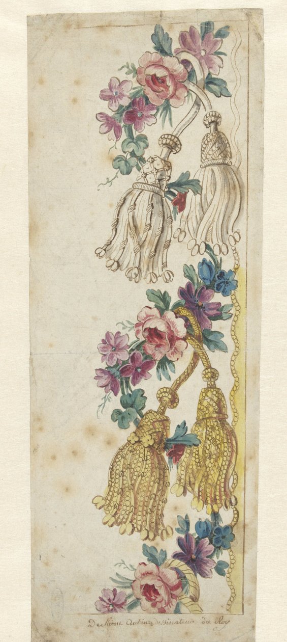 Design til en broderet kant af Charles Germain de Saint Aubin